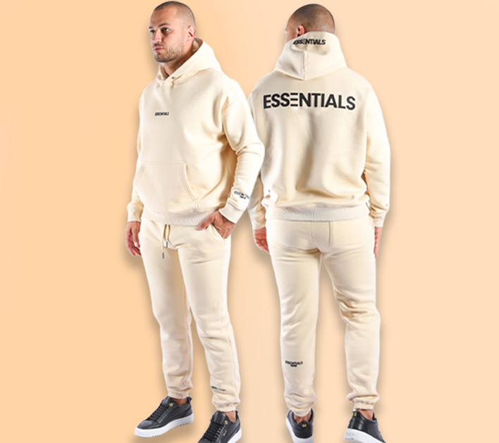 essentials beige tracksuit